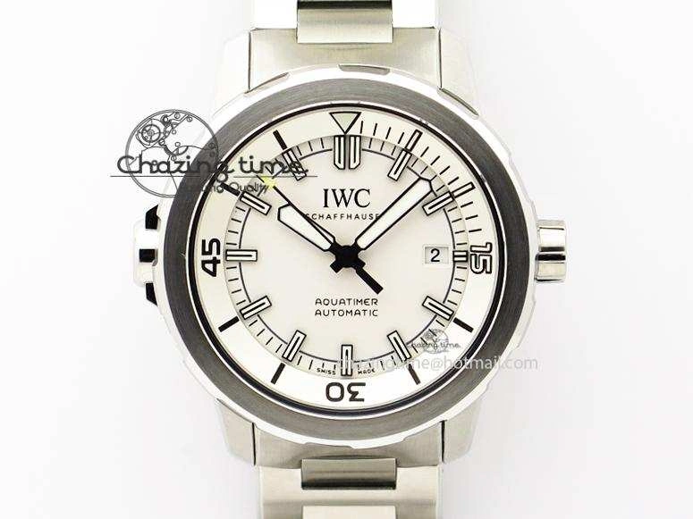 Aquatimer Automatic IW329004 V6F 1:1 Best Edition White Dial On SS Bracelet MIYOTA 9015