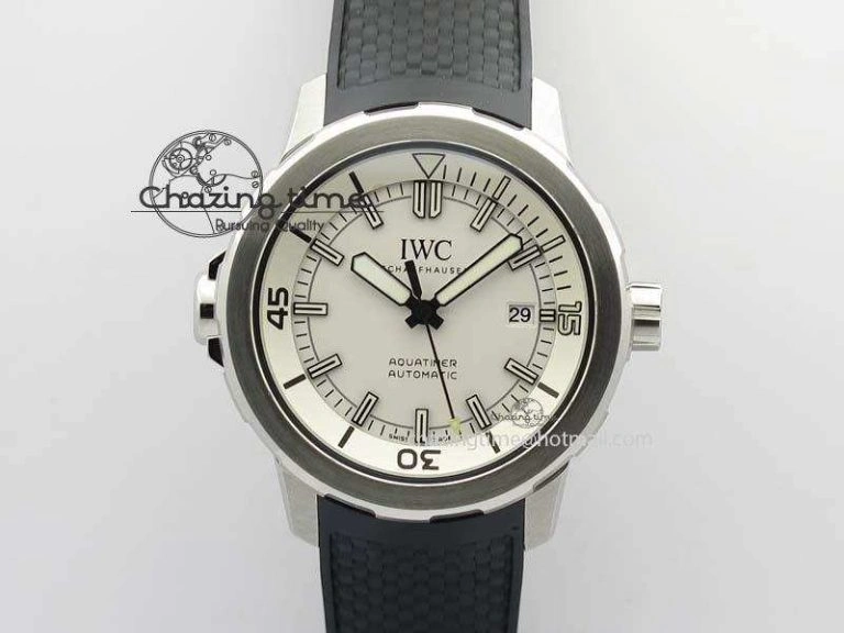 Aquatimer Automatic SS IW329003 V6F 1:1 Best Edition On Black Rubber Strap MIYOTA 9015