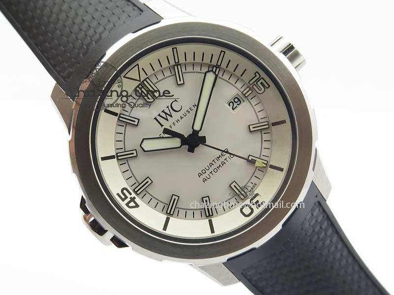 Aquatimer Automatic SS IW329003 V6F 1:1 Best Edition On Black Rubber Strap MIYOTA 9015