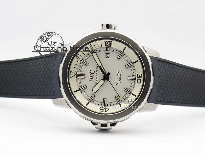 Aquatimer Automatic SS IW329003 V6F 1:1 Best Edition On Black Rubber Strap MIYOTA 9015