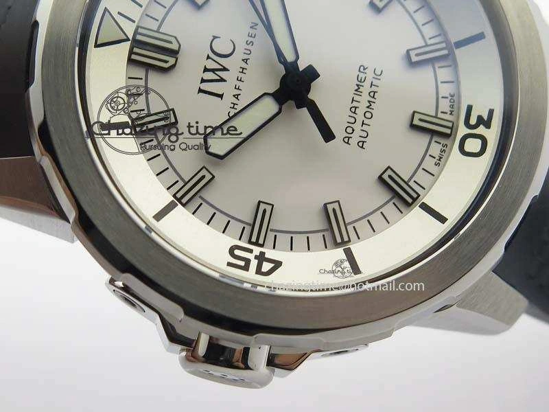 Aquatimer Automatic SS IW329003 V6F 1:1 Best Edition On Black Rubber Strap MIYOTA 9015