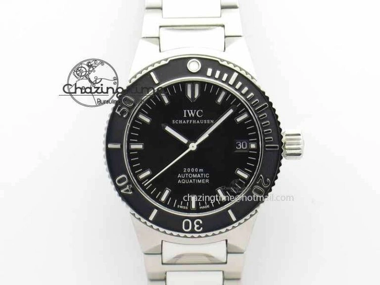 Aquatimer Automatic SS Noob Best Edition Black Dial On SS Bracelet A2824