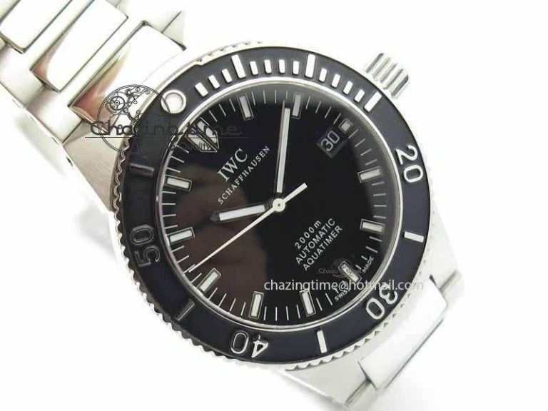 Aquatimer Automatic SS Noob Best Edition Black Dial On SS Bracelet A2824