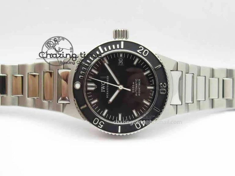 Aquatimer Automatic SS Noob Best Edition Black Dial On SS Bracelet A2824