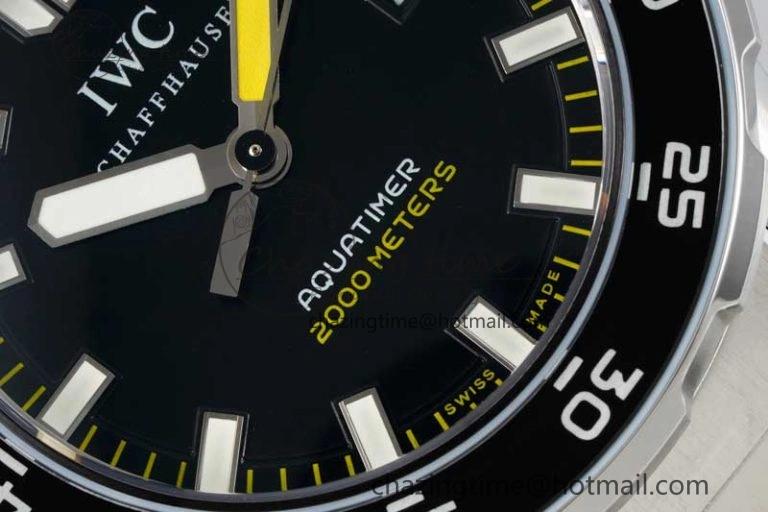 Aquatimer Automatic SS RSF 1:1 Best Edition Black Yellow Dial on SS Bracelet A2892