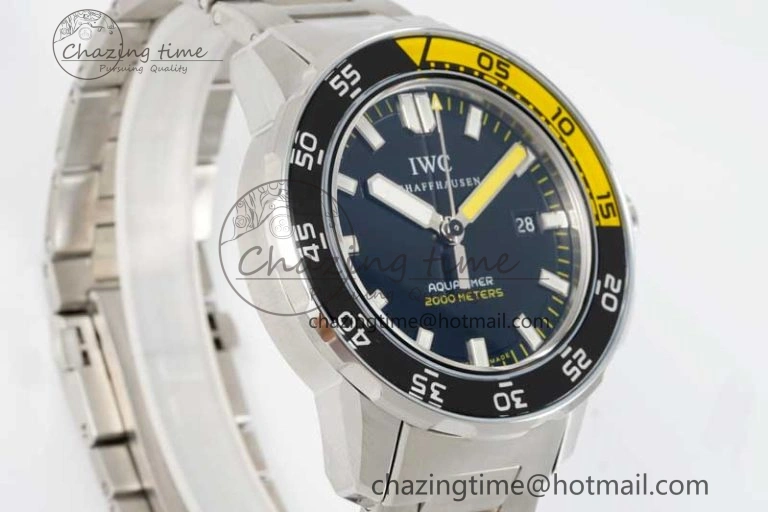 Aquatimer Automatic SS RSF 1:1 Best Edition Black Yellow Dial on SS Bracelet A2892