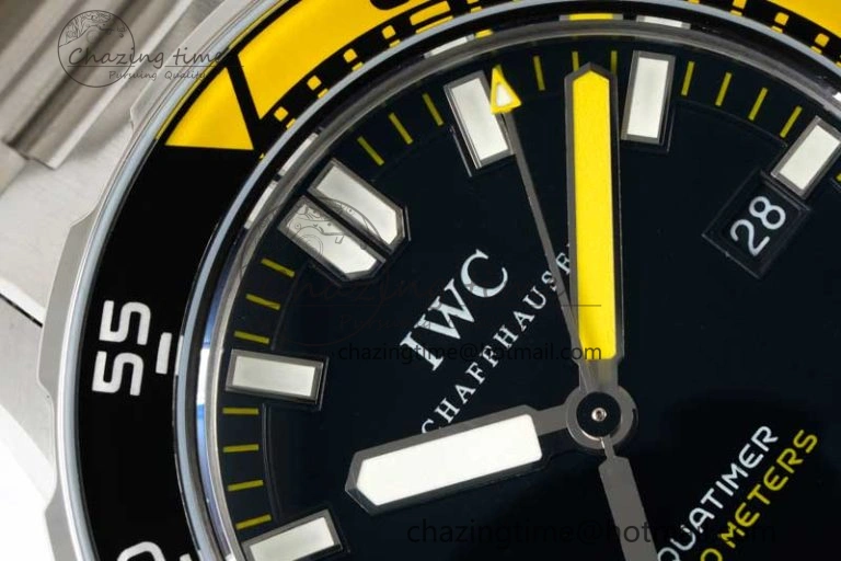 Aquatimer Automatic SS RSF 1:1 Best Edition Black Yellow Dial on SS Bracelet A2892
