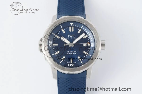 Aquatimer Automatic SS RSF 1:1 Best Edition Blue Dial on Blue Rubber Strap A2892