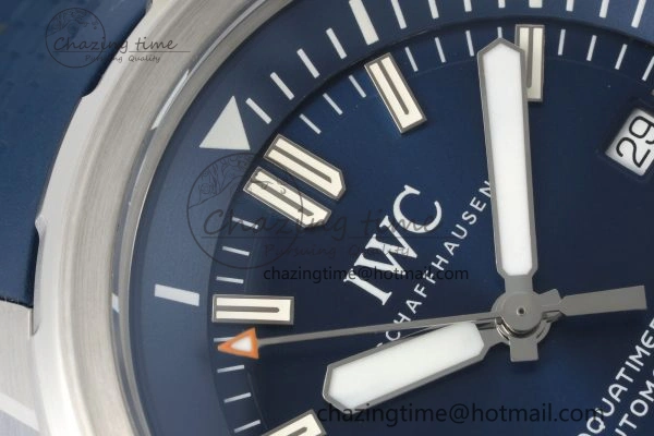Aquatimer Automatic SS RSF 1:1 Best Edition Blue Dial on Blue Rubber Strap A2892