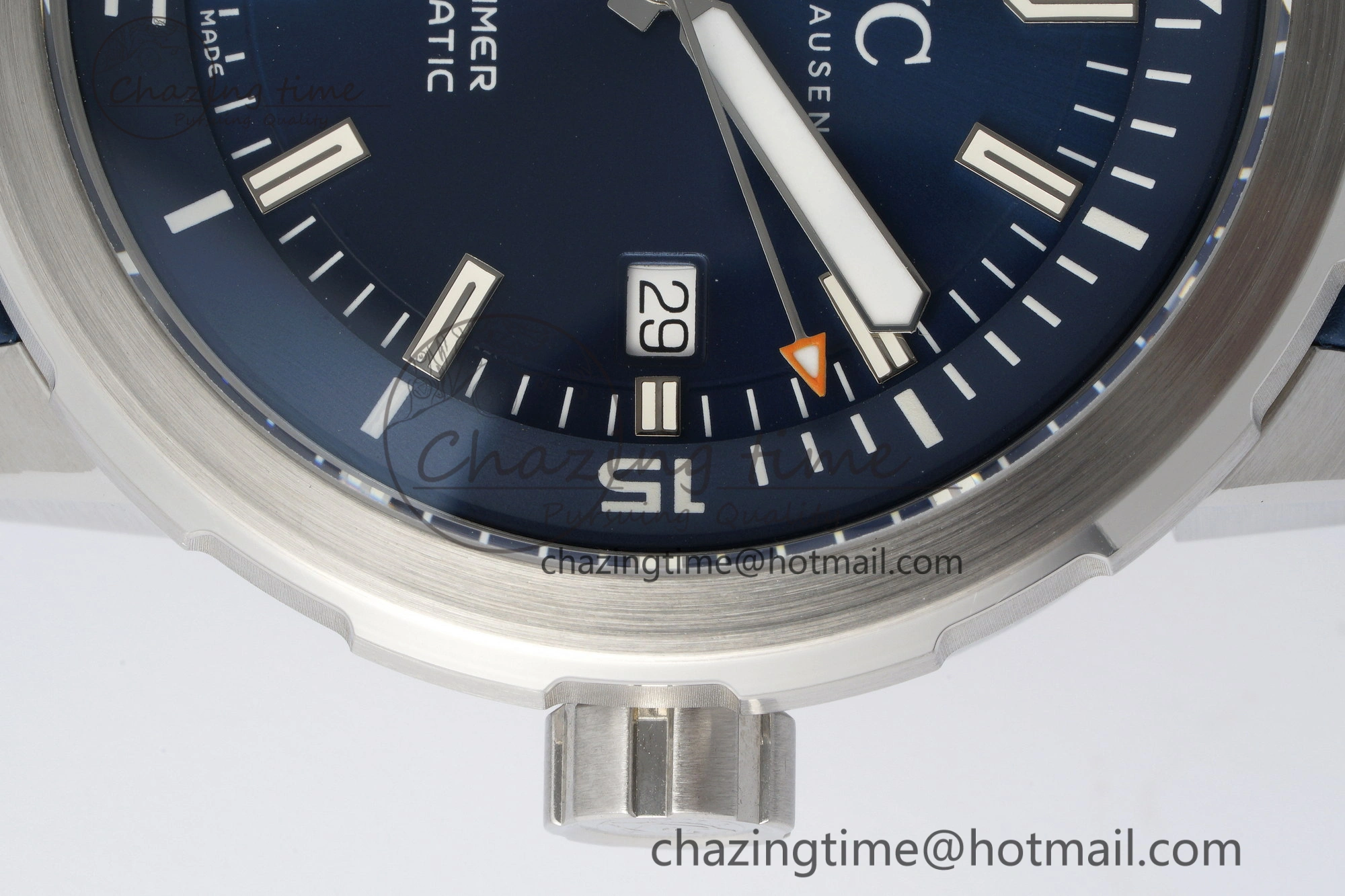 Aquatimer Automatic SS RSF 1:1 Best Edition Blue Dial on Blue Rubber Strap A2892