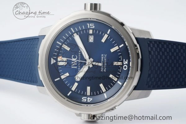 Aquatimer Automatic SS RSF 1:1 Best Edition Blue Dial on Blue Rubber Strap A2892