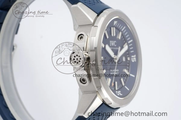 Aquatimer Automatic SS RSF 1:1 Best Edition Blue Dial on Blue Rubber Strap A2892