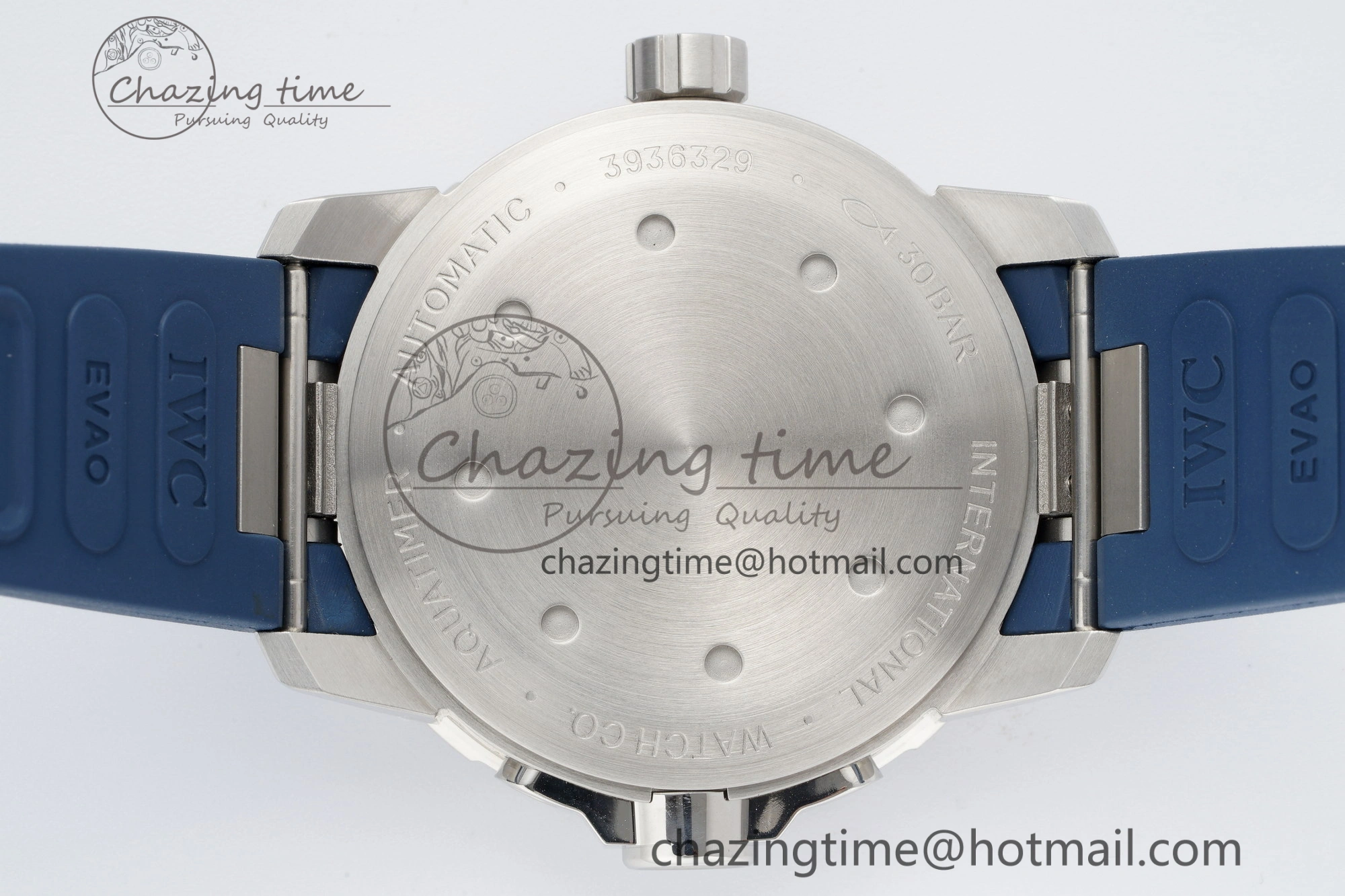 Aquatimer Automatic SS RSF 1:1 Best Edition Blue Dial on Blue Rubber Strap A2892