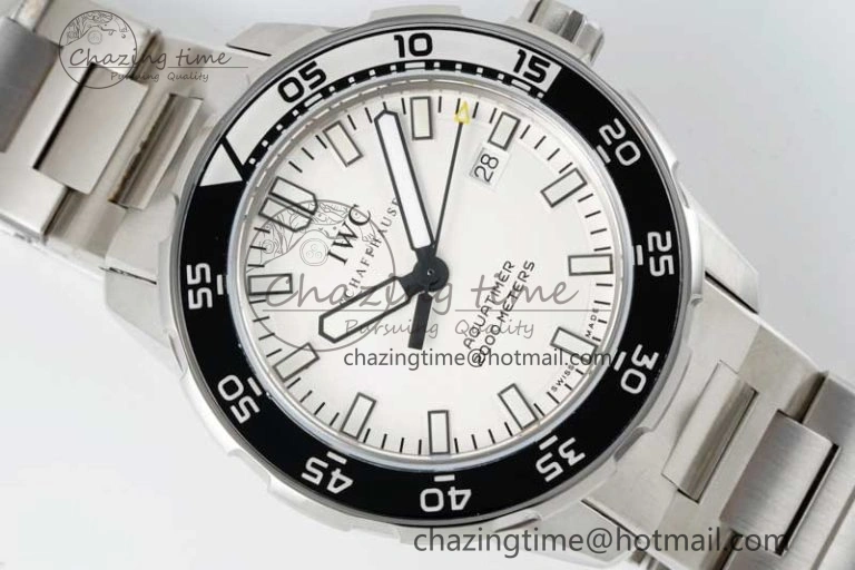 Aquatimer Automatic SS RSF 1:1 Best Edition White Black Dial on SS Bracelet A2892