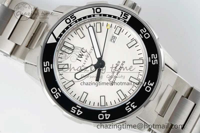Aquatimer Automatic SS RSF 1:1 Best Edition White Black Dial on SS Bracelet A2892