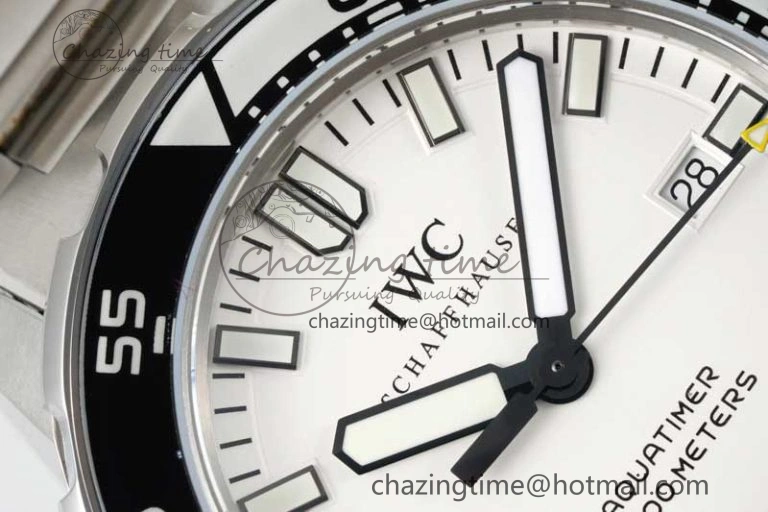 Aquatimer Automatic SS RSF 1:1 Best Edition White Black Dial on SS Bracelet A2892