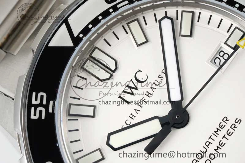 Aquatimer Automatic SS RSF 1:1 Best Edition White Black Dial on SS Bracelet A2892