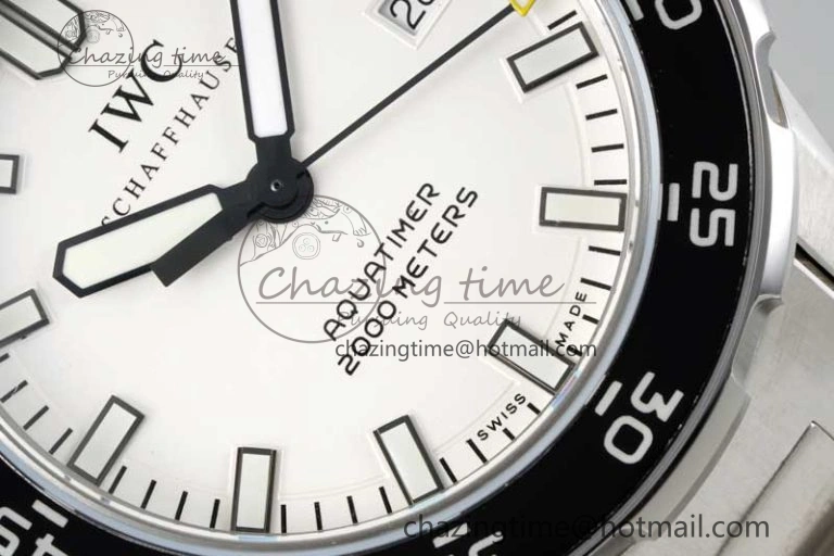 Aquatimer Automatic SS RSF 1:1 Best Edition White Black Dial on SS Bracelet A2892