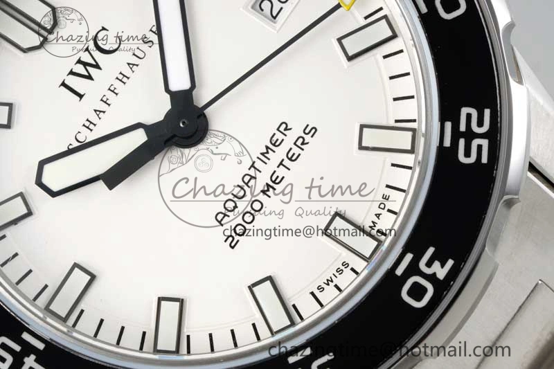 Aquatimer Automatic SS RSF 1:1 Best Edition White Black Dial on SS Bracelet A2892