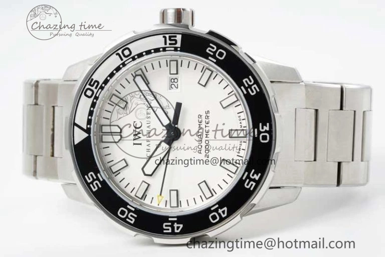 Aquatimer Automatic SS RSF 1:1 Best Edition White Black Dial on SS Bracelet A2892