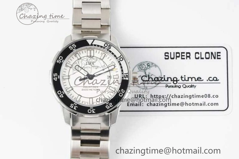 Aquatimer Automatic SS RSF 1:1 Best Edition White Black Dial on SS Bracelet A2892