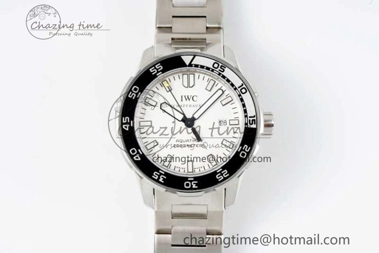 Aquatimer Automatic SS RSF 1:1 Best Edition White Black Dial on SS Bracelet A2892