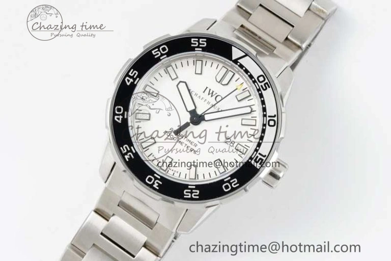 Aquatimer Automatic SS RSF 1:1 Best Edition White Black Dial on SS Bracelet A2892