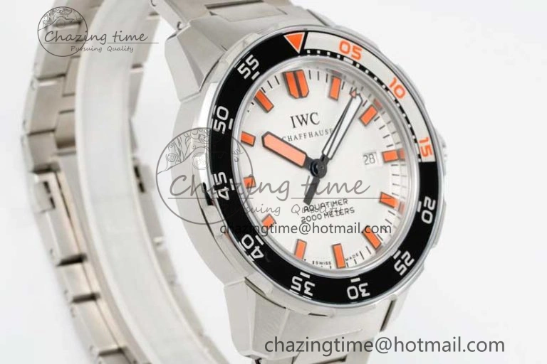 Aquatimer Automatic SS RSF 1:1 Best Edition White Orange Dial on SS Bracelet A2892