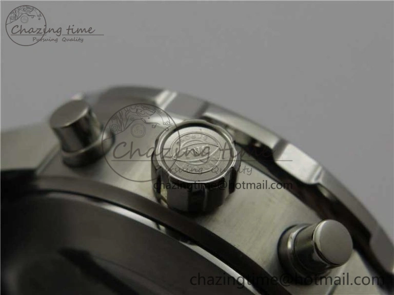 Aquatimer Chrono IW376702 SS BLS 1:1 Best Edition Black Dial on Black Rubber Strap A7750