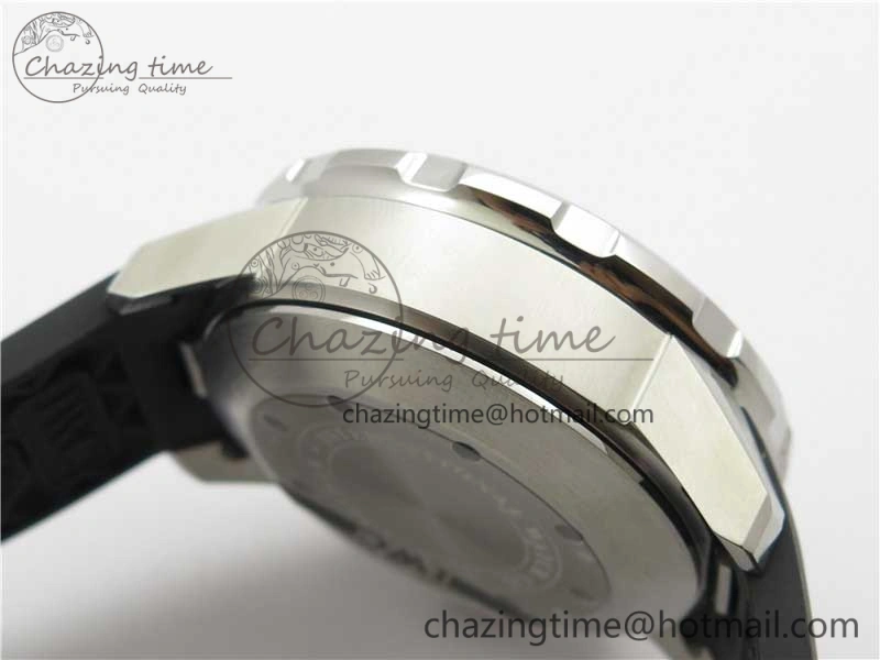 Aquatimer Chrono IW376702 SS BLS 1:1 Best Edition Black Dial on Black Rubber Strap A7750
