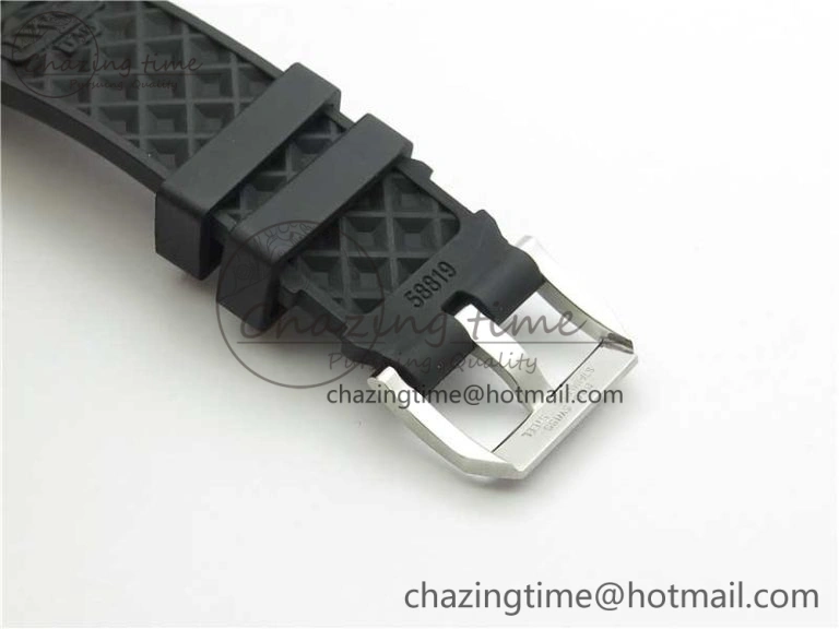 Aquatimer Chrono IW376702 SS BLS 1:1 Best Edition Black Dial on Black Rubber Strap A7750