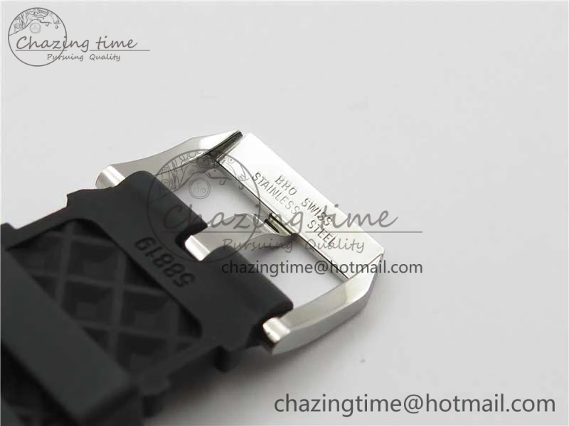 Aquatimer Chrono IW376702 SS BLS 1:1 Best Edition Black Dial on Black Rubber Strap A7750