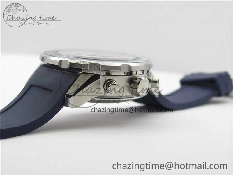 Aquatimer Chrono IW376711 SS BLS 1:1 Best Edition Blue Dial on Blue Rubber Strap A7750