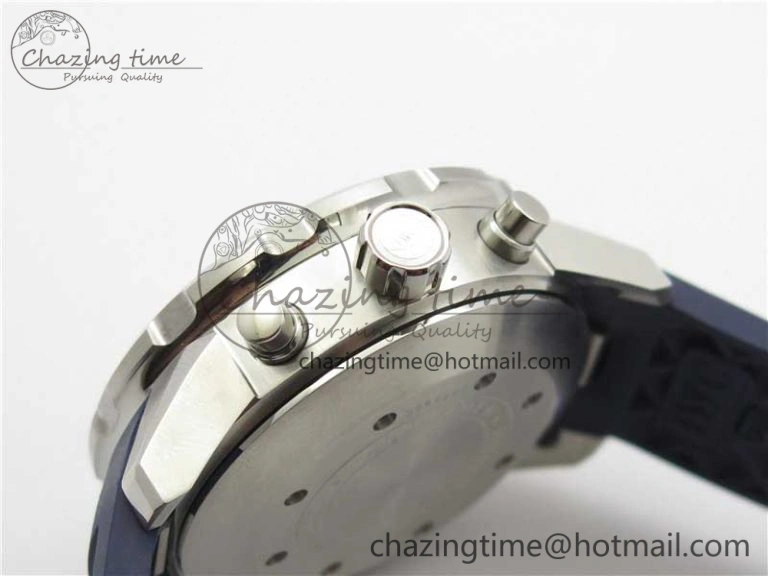Aquatimer Chrono IW376711 SS BLS 1:1 Best Edition Blue Dial on Blue Rubber Strap A7750