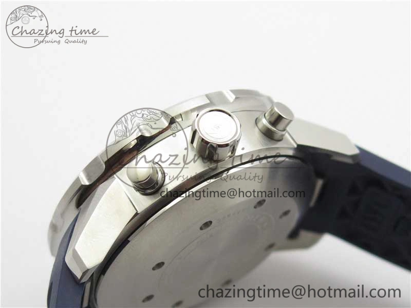 Aquatimer Chrono IW376711 SS BLS 1:1 Best Edition Blue Dial on Blue Rubber Strap A7750