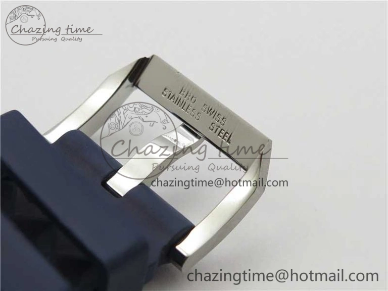 Aquatimer Chrono IW376711 SS BLS 1:1 Best Edition Blue Dial on Blue Rubber Strap A7750