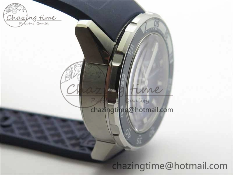 Aquatimer Chrono IW376711 SS BLS 1:1 Best Edition Blue Dial on Blue Rubber Strap A7750