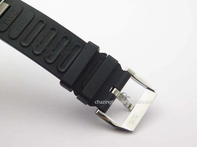 Aquatimer Chrono IW376803 V6F 1:1 Best Edition Black Dial On Rubber Strap A7750