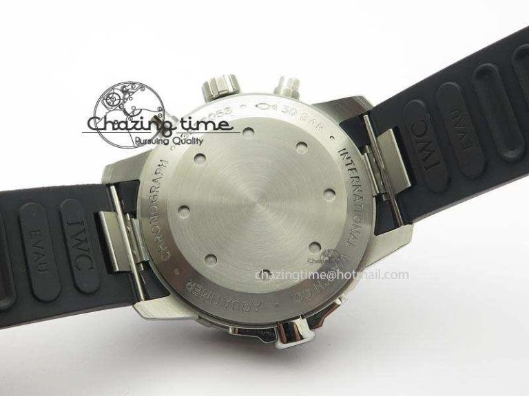 Aquatimer Chrono IW376803 V6F 1:1 Best Edition Black Dial On Rubber Strap A7750