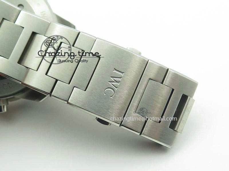 Aquatimer Chrono IW376803 V6F 1:1 Best Edition Black Dial On SS Bracelet A7750