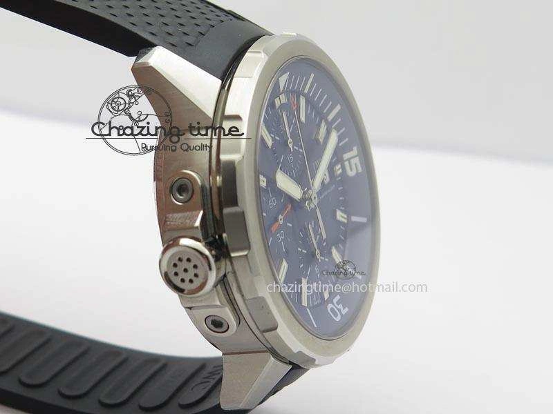 Aquatimer Chrono IW376803 V6F 1:1 Best Edition Blue Dial On Rubber Strap A7750