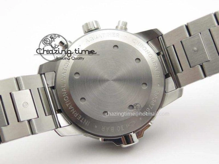 Aquatimer Chrono IW376803 V6F 1:1 Best Edition Blue Dial On SS Bracelet A7750