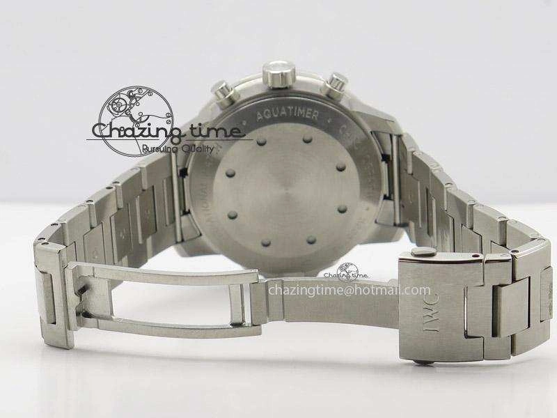 Aquatimer Chrono IW376803 V6F 1:1 Best Edition Blue Dial On SS Bracelet A7750