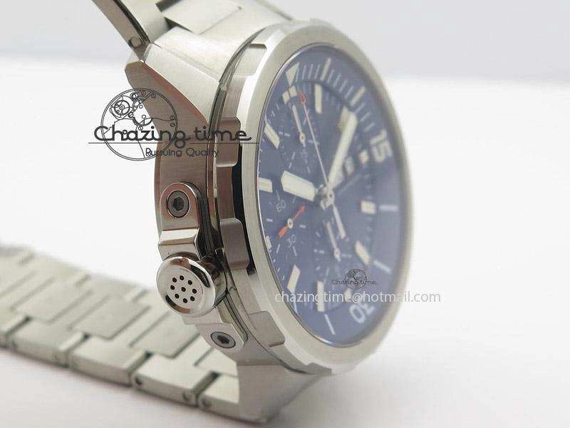Aquatimer Chrono IW376803 V6F 1:1 Best Edition Blue Dial On SS Bracelet A7750