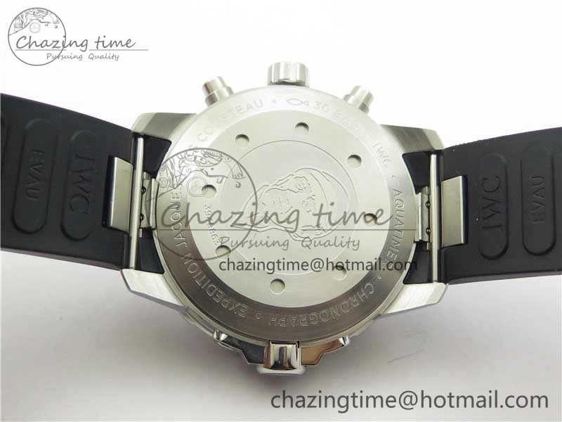 Aquatimer Chrono IW376803 V6F 1:1 Best Edition Blue Dial on Ruber Strap A7750