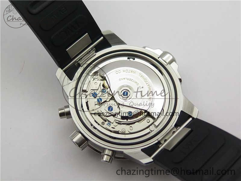 Aquatimer Chrono IW376803 V6F 1:1 Best Edition Blue Dial on Ruber Strap A7750