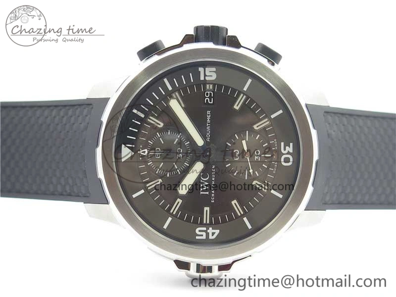 Aquatimer Chrono IW376803 V6F 1:1 Best Edition Gray Dial on Rubber Strap A7750