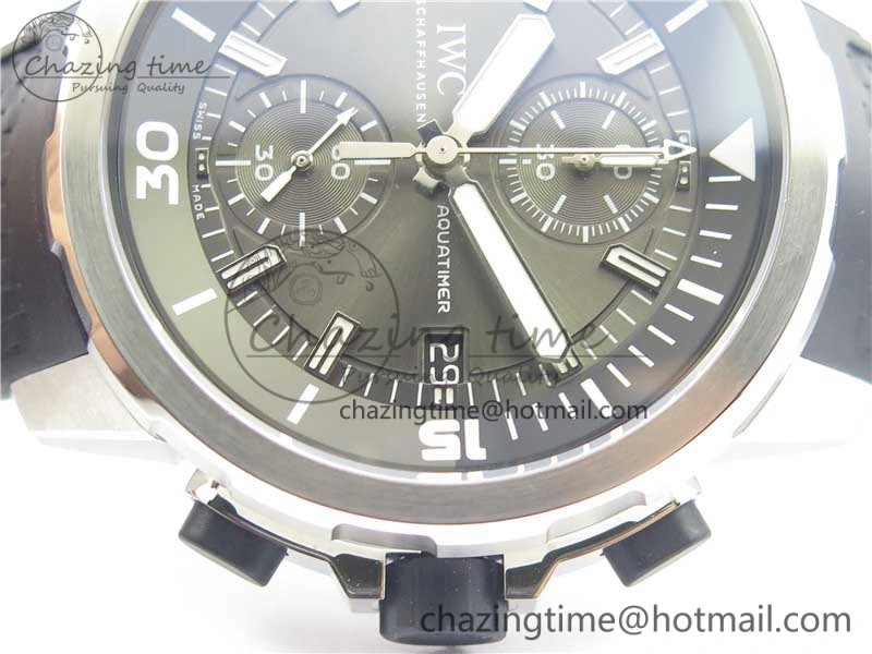 Aquatimer Chrono IW376803 V6F 1:1 Best Edition Gray Dial on Rubber Strap A7750