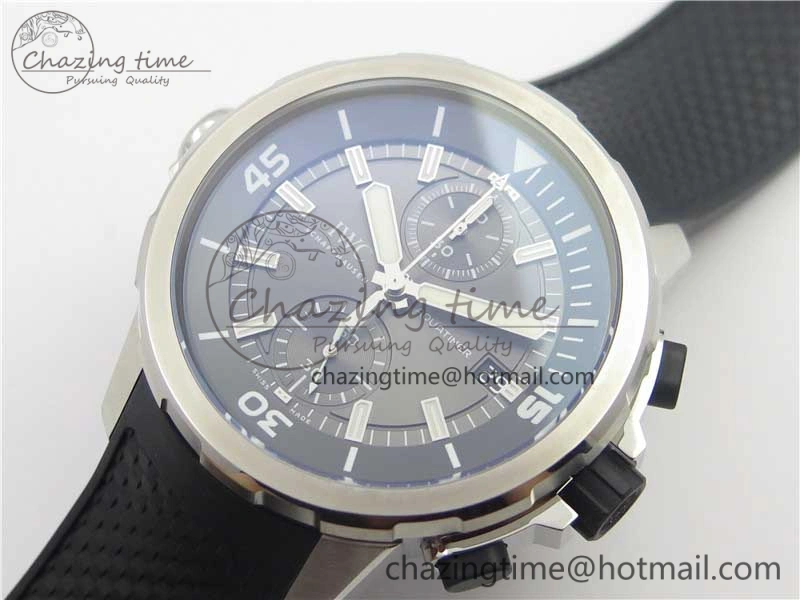 Aquatimer Chrono IW376803 V6F 1:1 Best Edition Gray Dial on Rubber Strap A7750