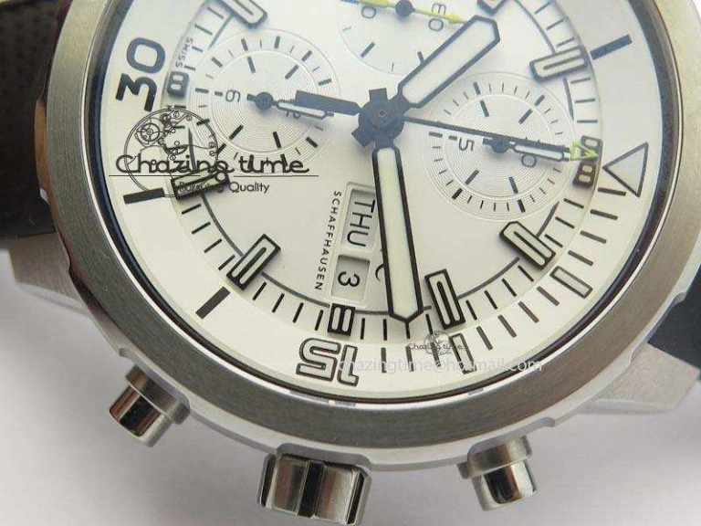 Aquatimer Chrono IW376803 V6F 1:1 Best Edition White Dial On Rubber Strap A7750
